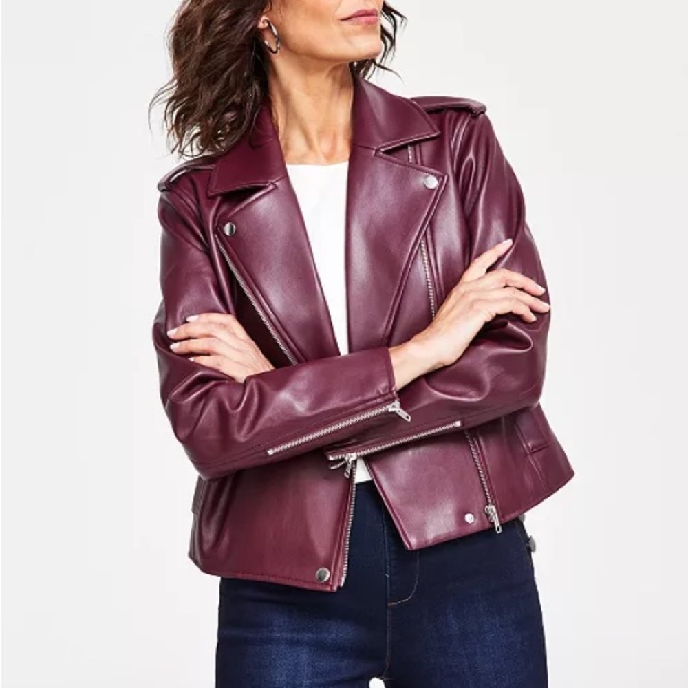 Brand new Muted Purple Leather Jacket